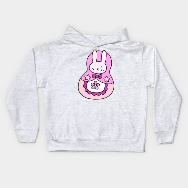 Russian Doll Bunny Kids Hoodie by saradaboru